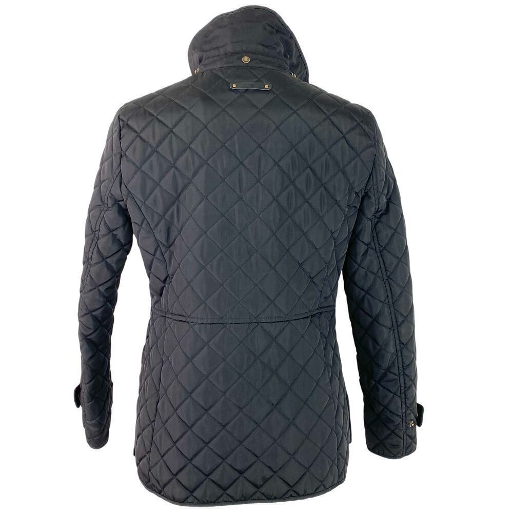 RALPH LAUREN Lauren Women's BLACK Diamond Quilted Jacket with crest SMALL - Picture 5 of 10
